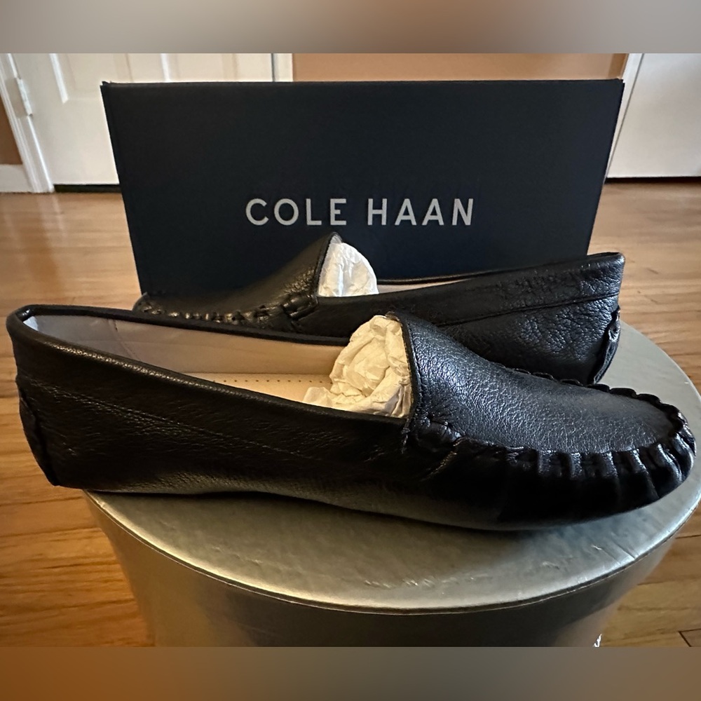 Cole Haan Black Leather Loafers Size 7